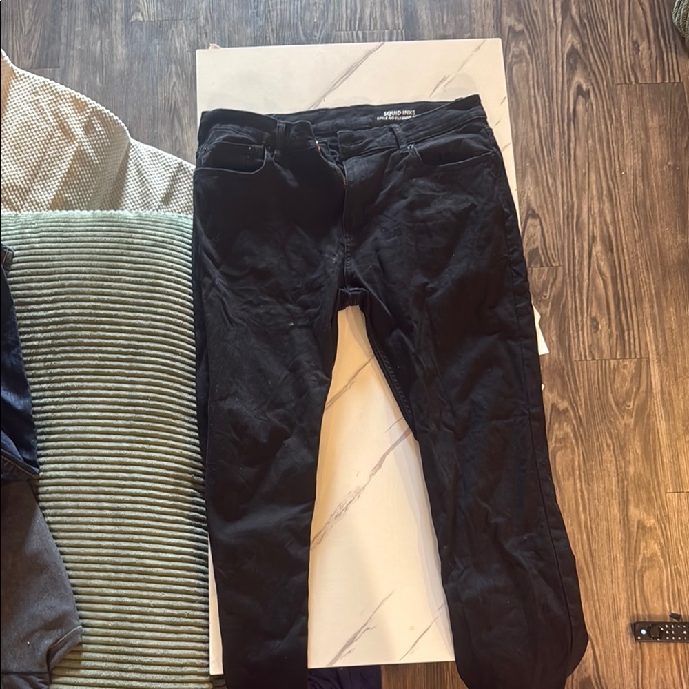 Black Skinny Jeans with Textured Finish